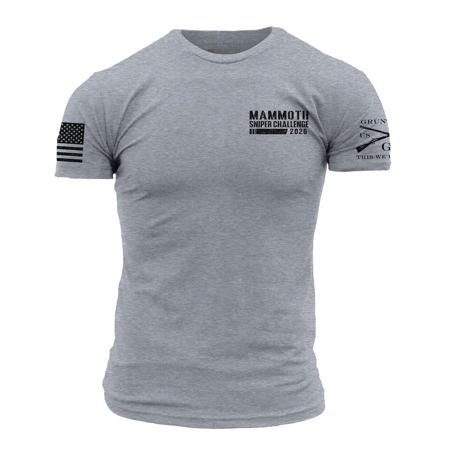 Mammoth Sniper Challenge 2026 Training T-Shirt - Dark Heather Gray