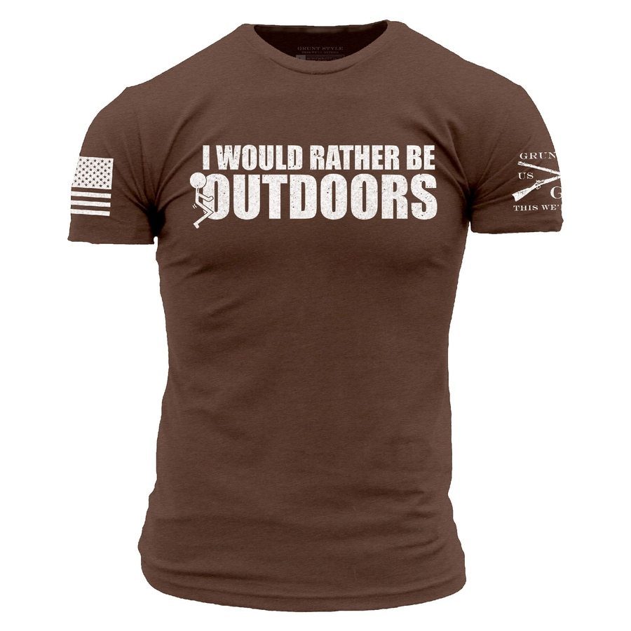 I Would Rather T-Shirt - Heather Brown