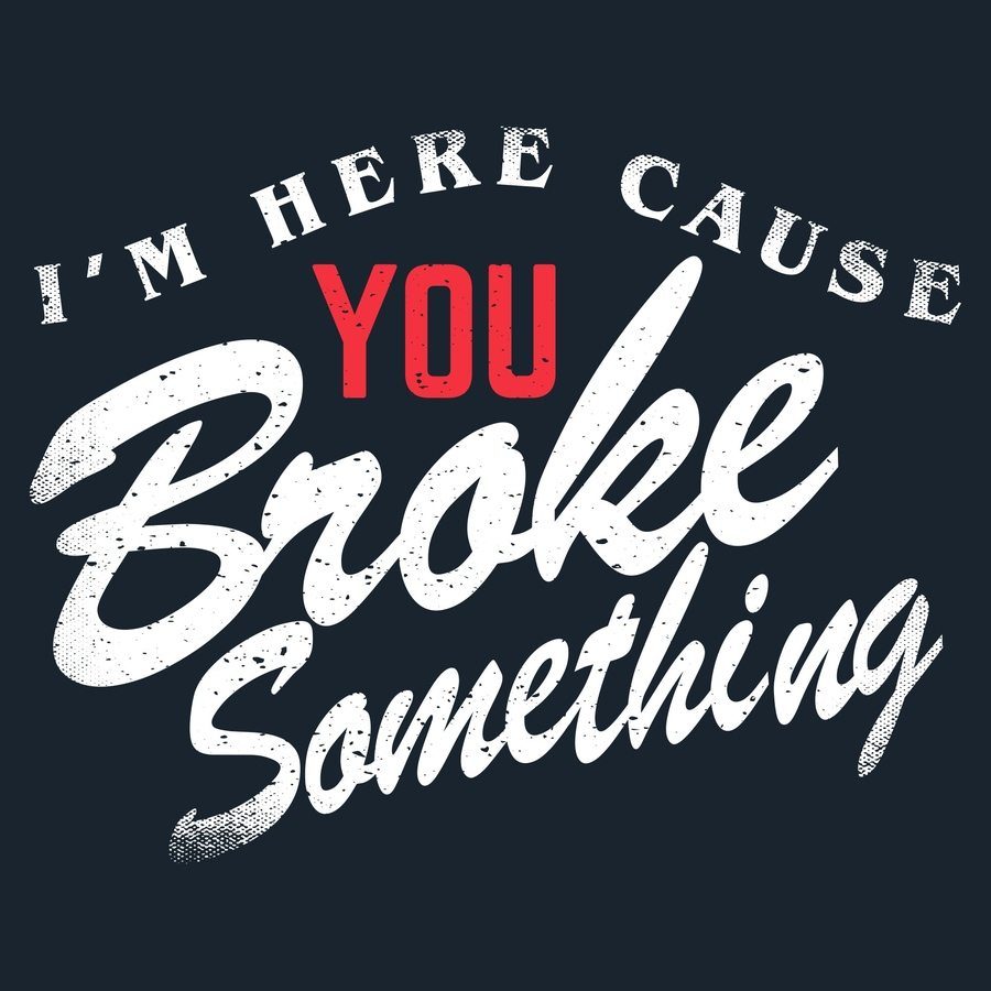 Broke Something T-Shirt - Midnight Navy