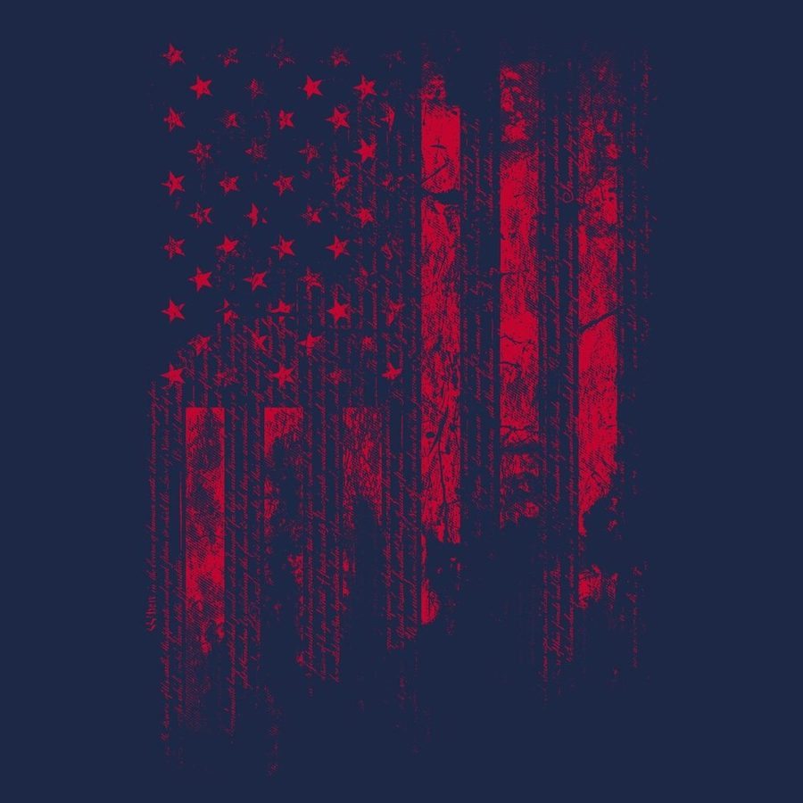 1776 Flag Long Sleeve - Navy