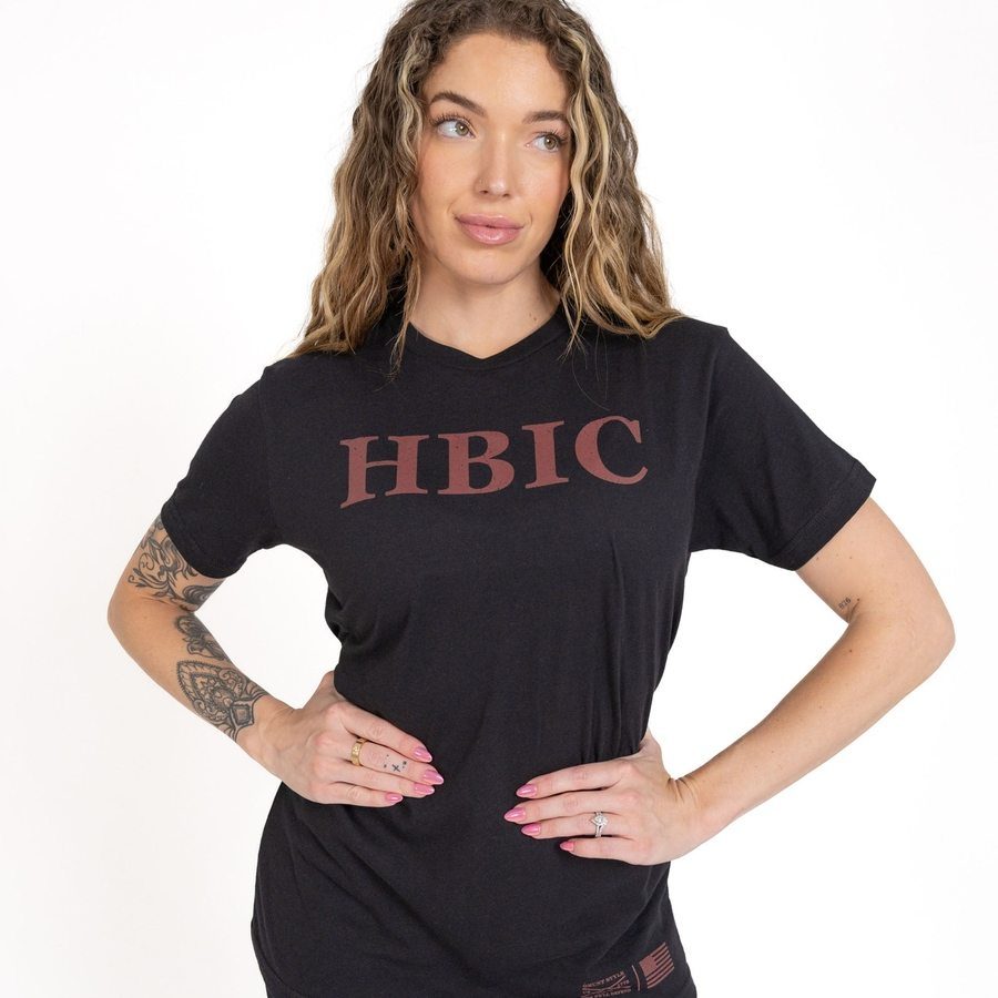 Women's HBIC Boyfriend Fit T-Shirt - Black