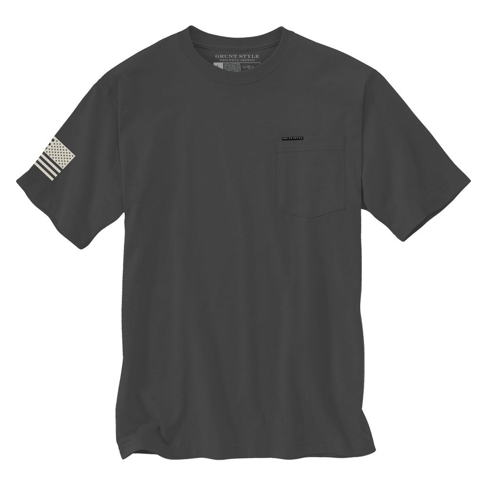 Basic Heavyweight Pocket T-Shirt - Charcoal