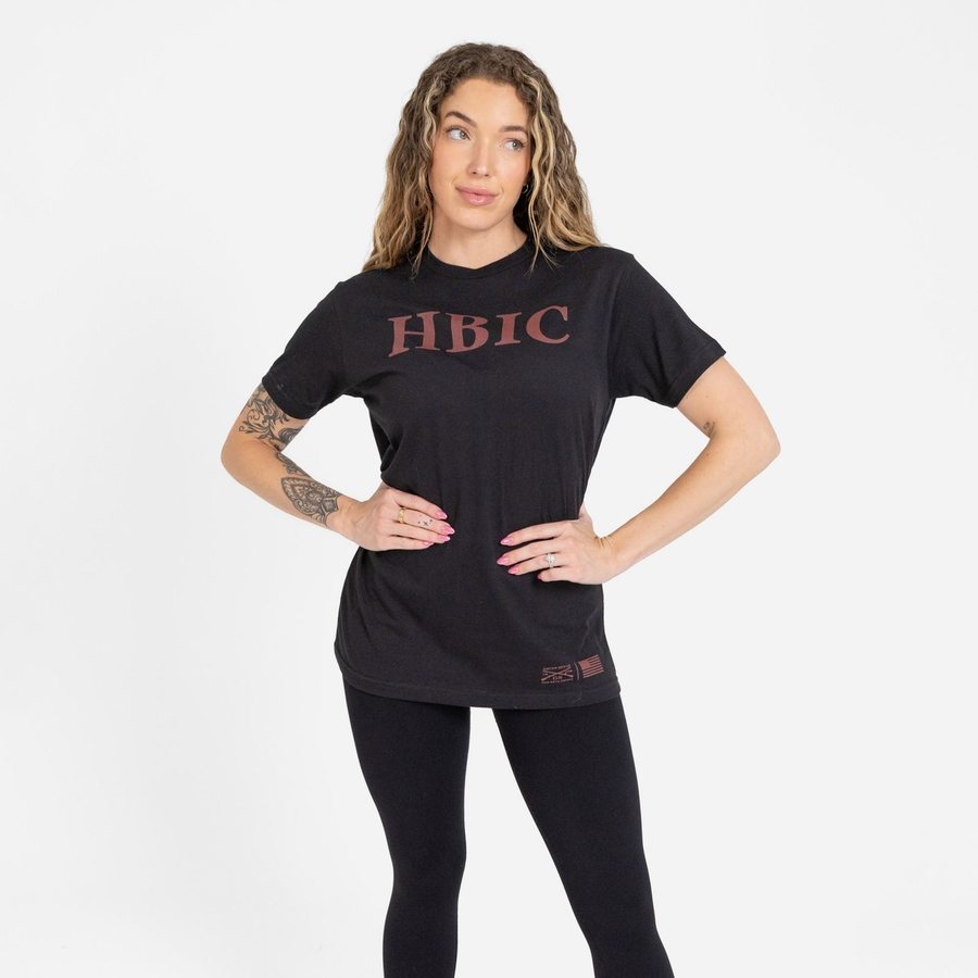 Women's HBIC Boyfriend Fit T-Shirt - Black