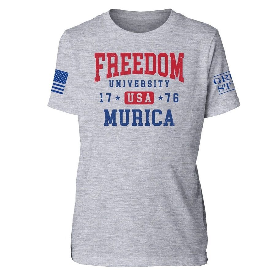 Youth Freedom University T-Shirt - Heather Gray