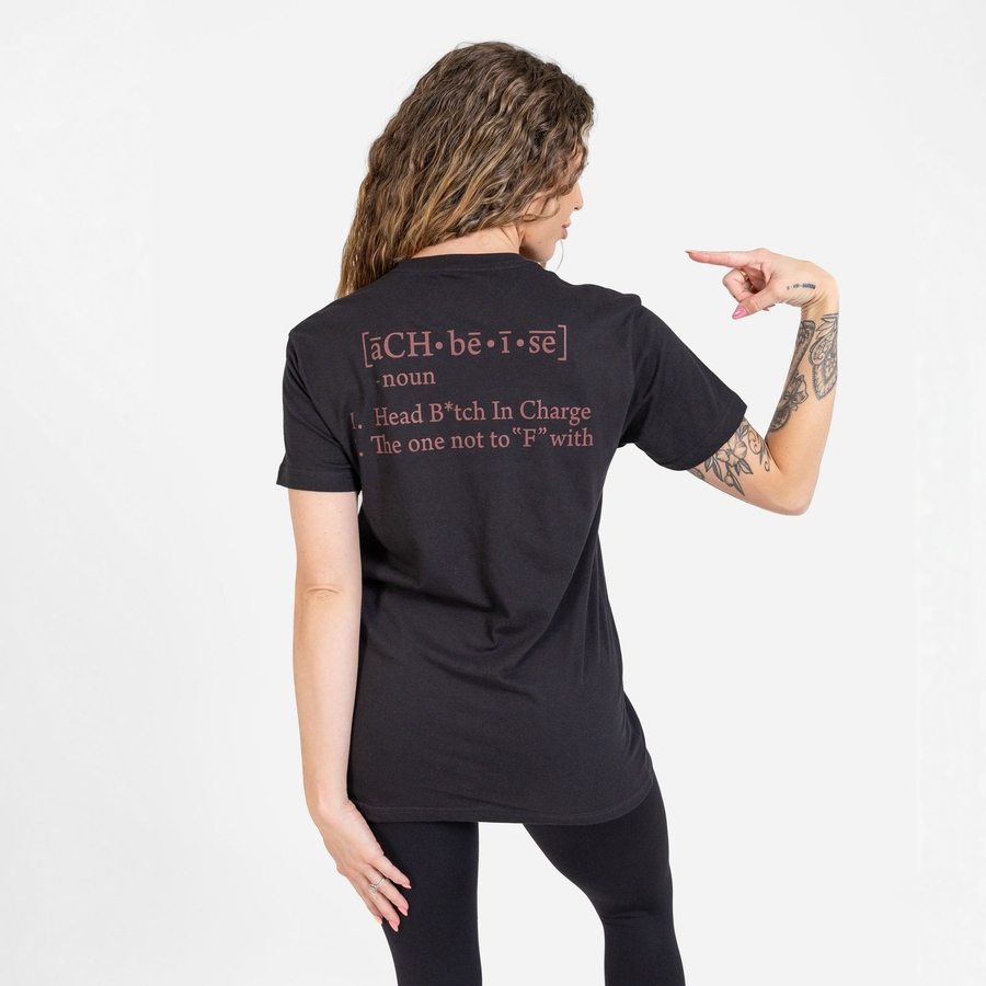 Women's HBIC Boyfriend Fit T-Shirt - Black