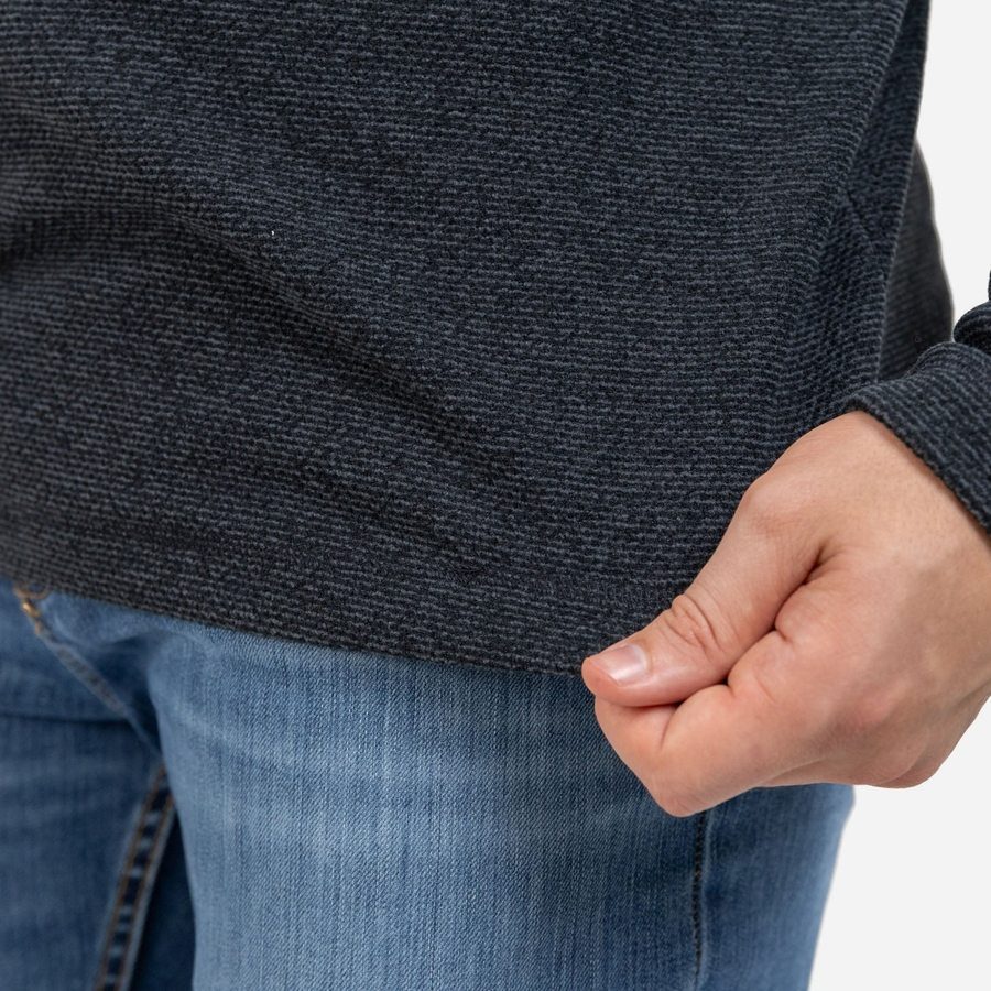 Fleece Henley - Black