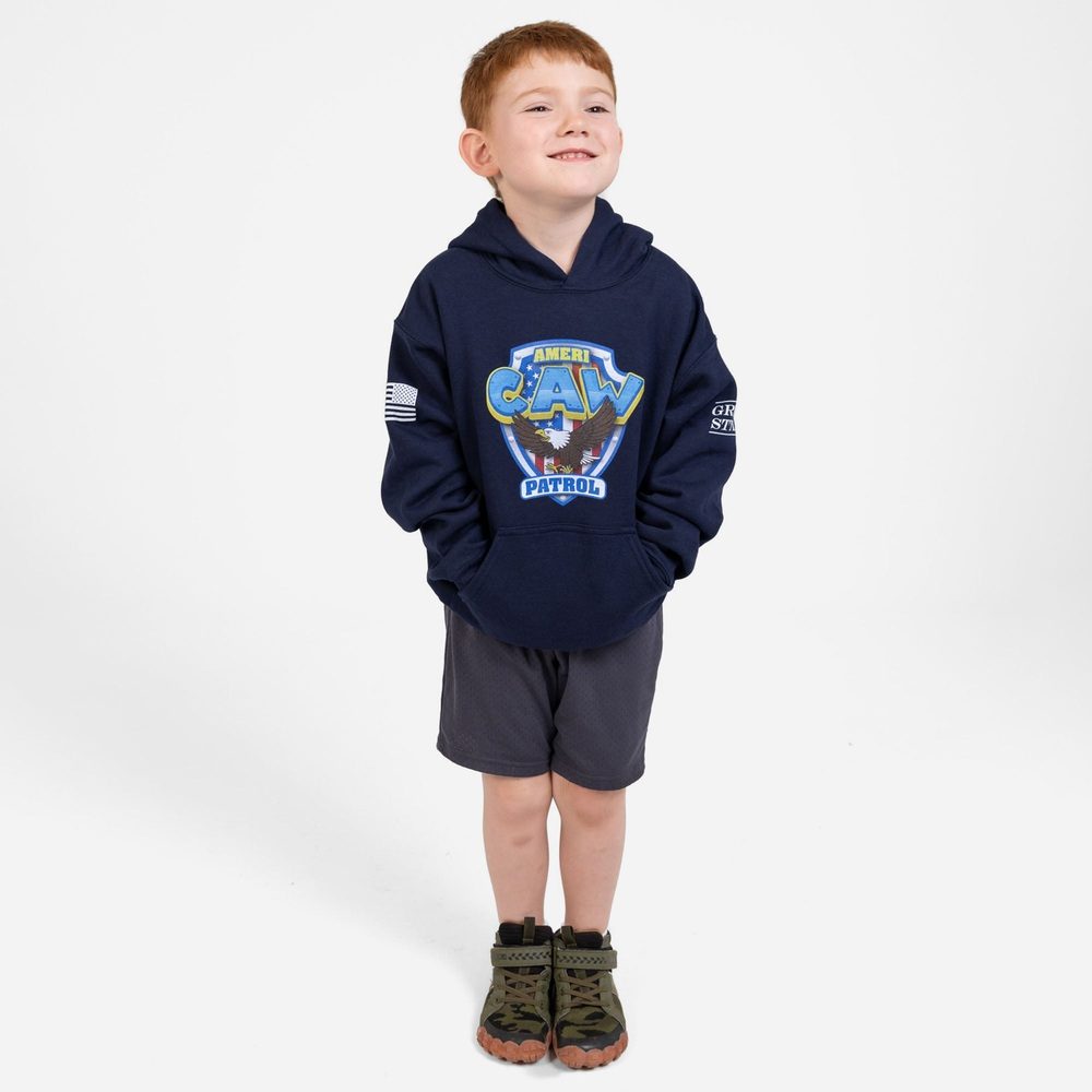 Youth Americaw Patrol Hoodie - Navy