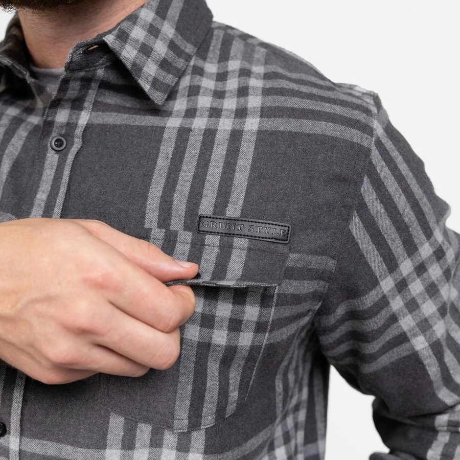Men's GS Plaid Flannel - Gray