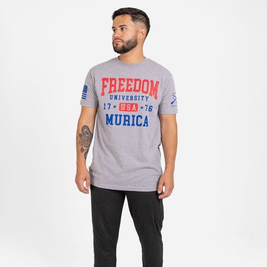 Freedom University T-Shirt - Dark Heather Gray