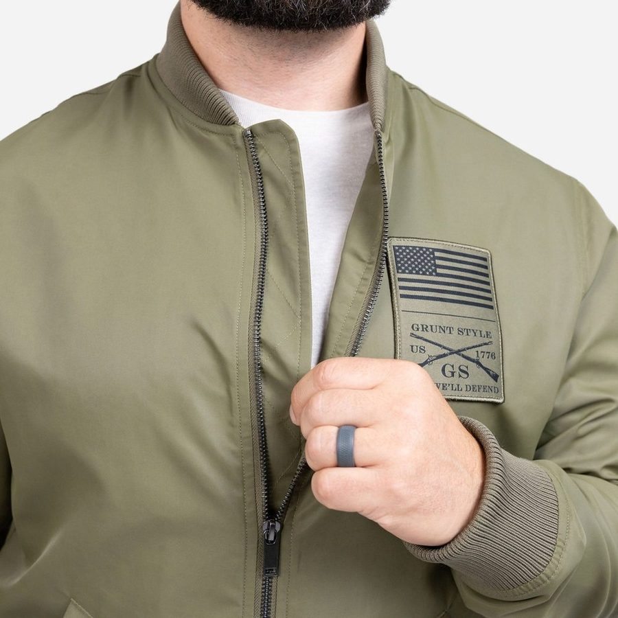 Men's Stealth Bomber Jacket - Military Green