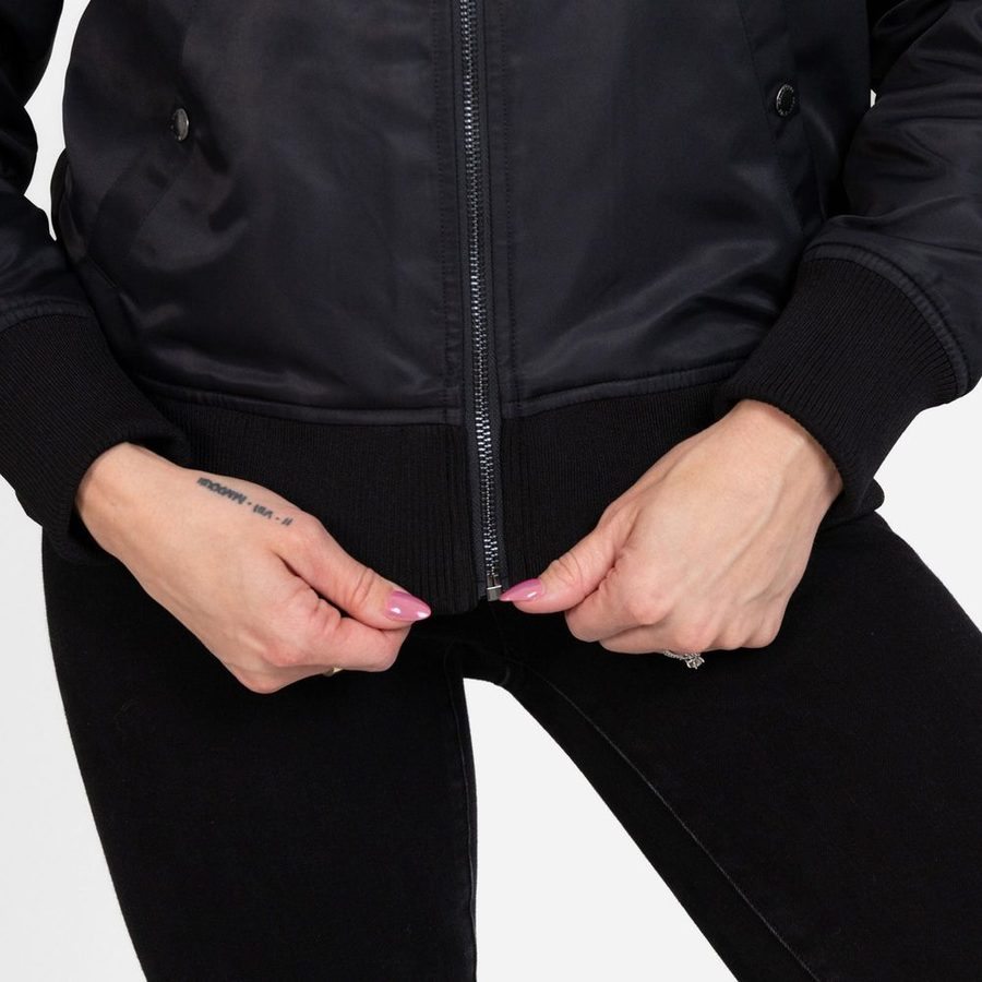 Women's Stealth Bomber Jacket - Black