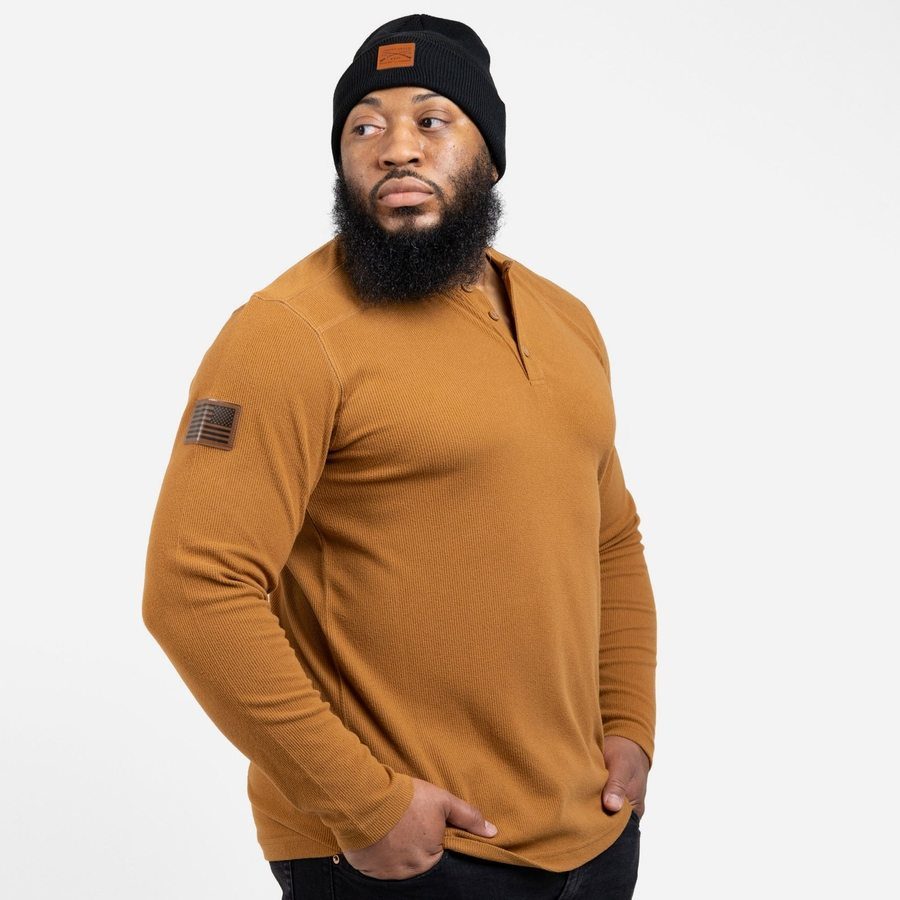 Thermal Henley - Coyote