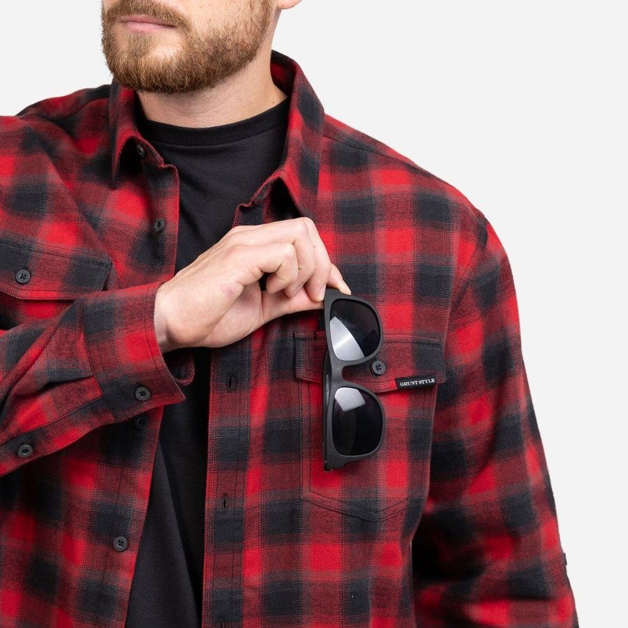 Men's Premium Plaid Flannel - Red
