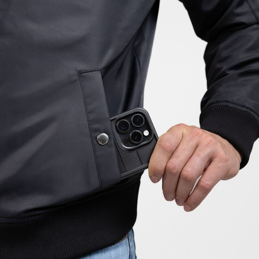 Men's Stealth Bomber Jacket - Black