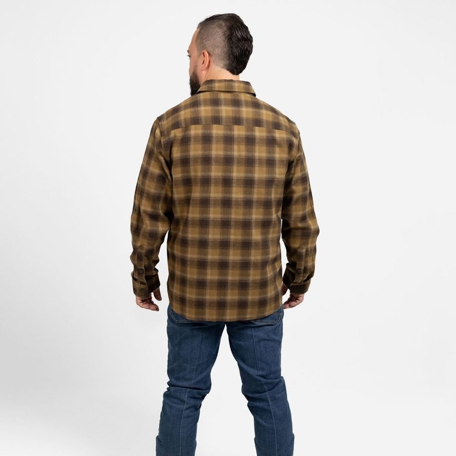 Men's Premium Plaid Flannel - Brown