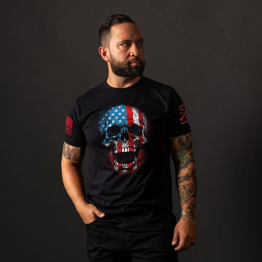 American Reaper Skull T-Shirt - Black