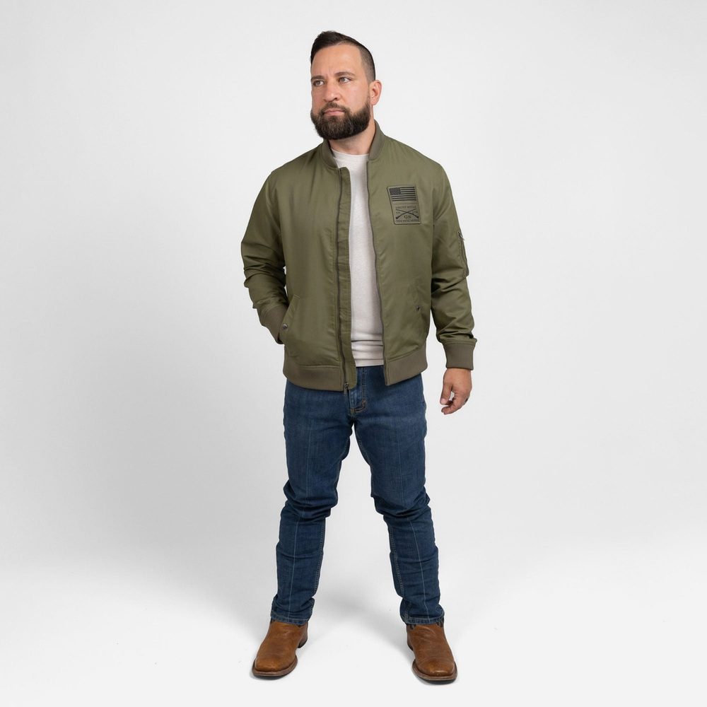 Men's Stealth Bomber Jacket - Military Green