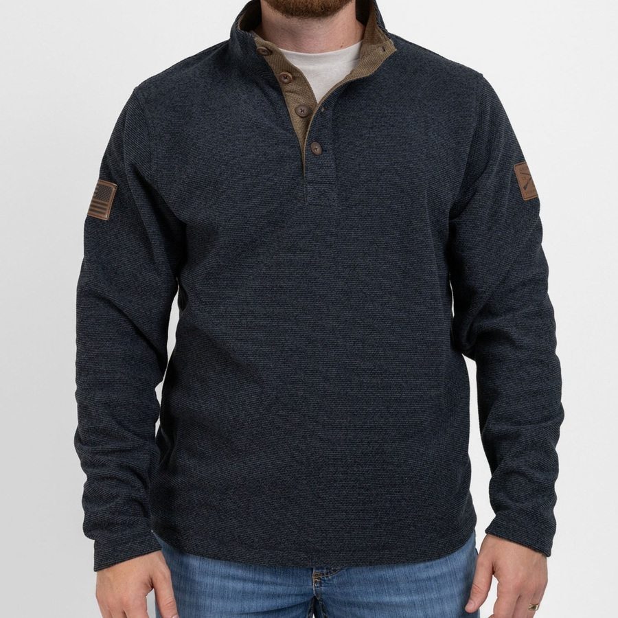 Fleece Henley - Black