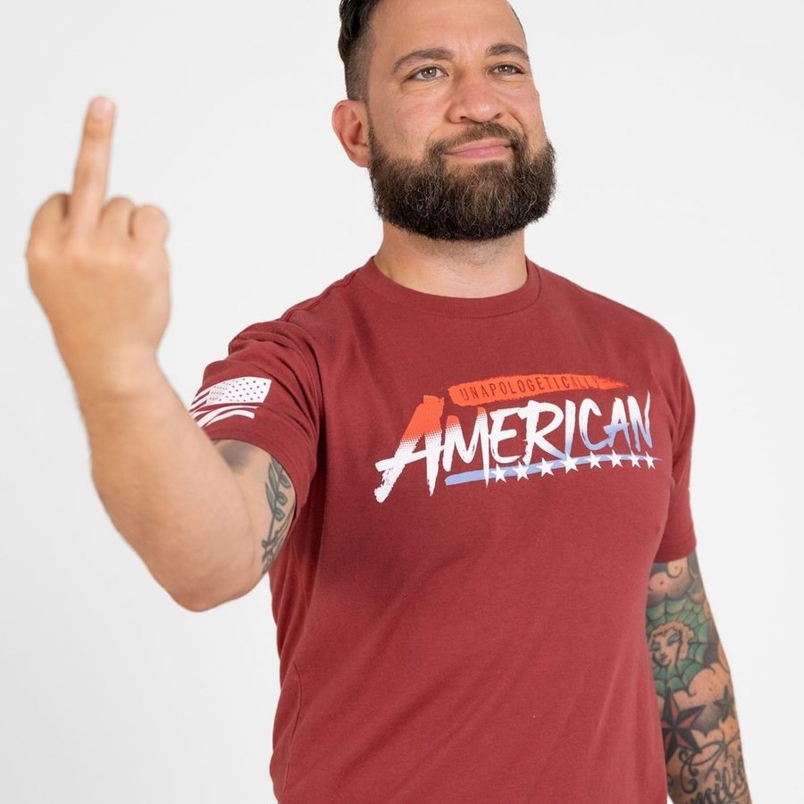 Unapologetically American T-Shirt - Red Plum