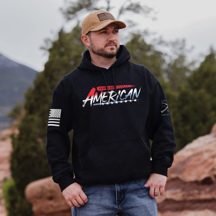 Unapologetically American Hoodie - Black