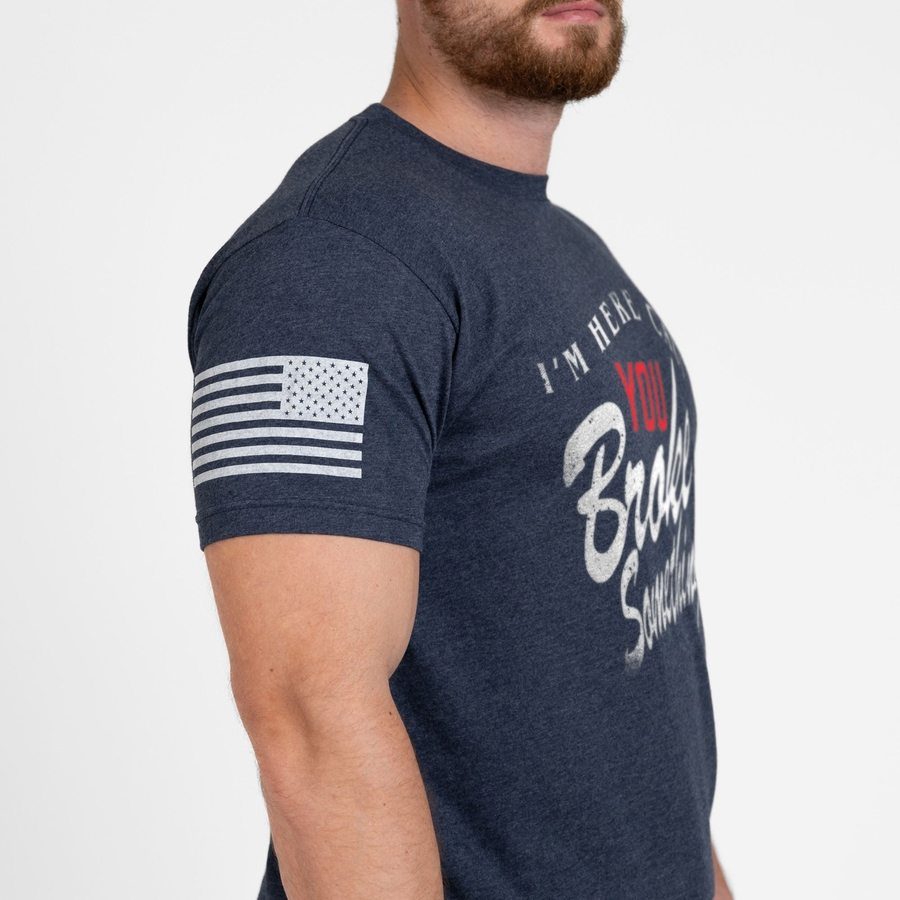 Broke Something T-Shirt - Midnight Navy