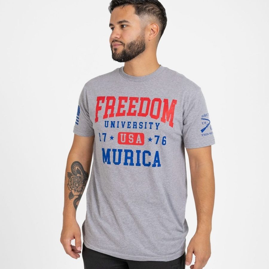 Freedom University T-Shirt - Dark Heather Gray