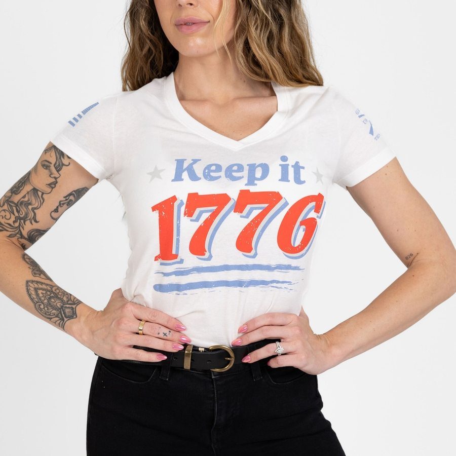 Women's Keep It 1776 V-Neck - White