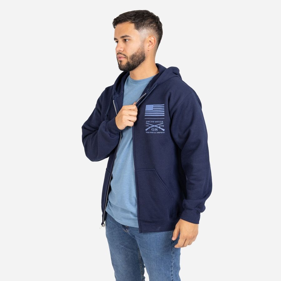 Keep It 1776 Full-Zip Hoodie - Navy