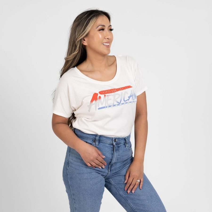 Women's Unapologetically American Slouchy T-Shirt - White