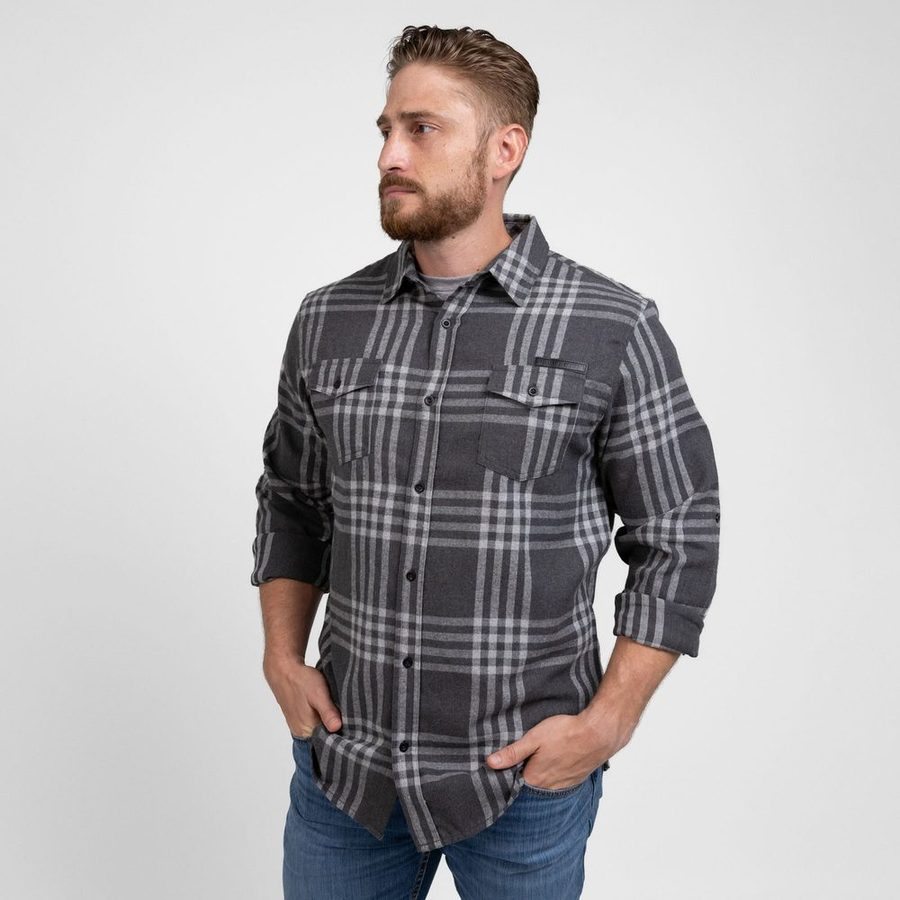 Men's GS Plaid Flannel - Gray