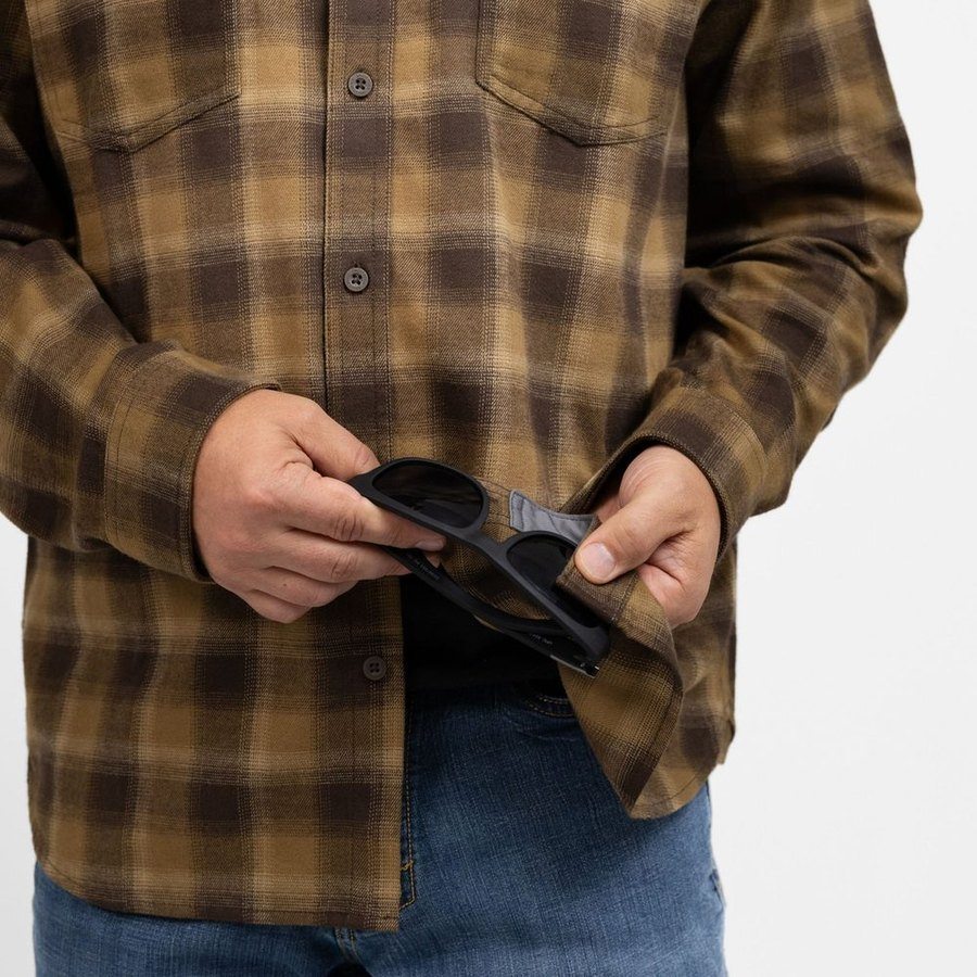 Men's Premium Plaid Flannel - Brown