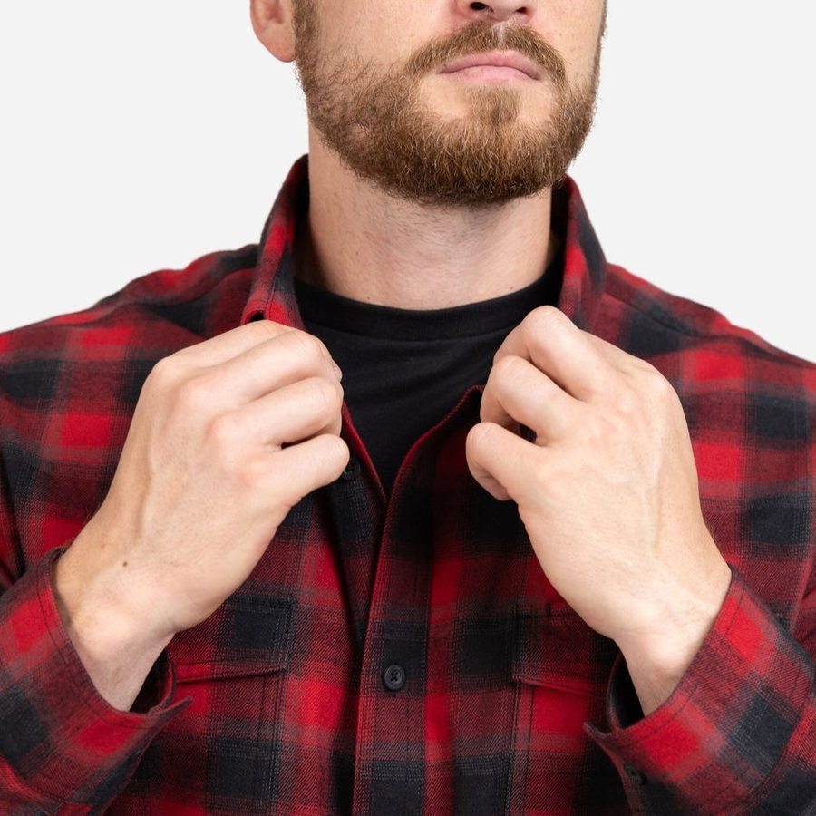 Men's Premium Plaid Flannel - Red