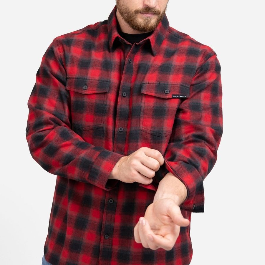 Men's Premium Plaid Flannel - Red