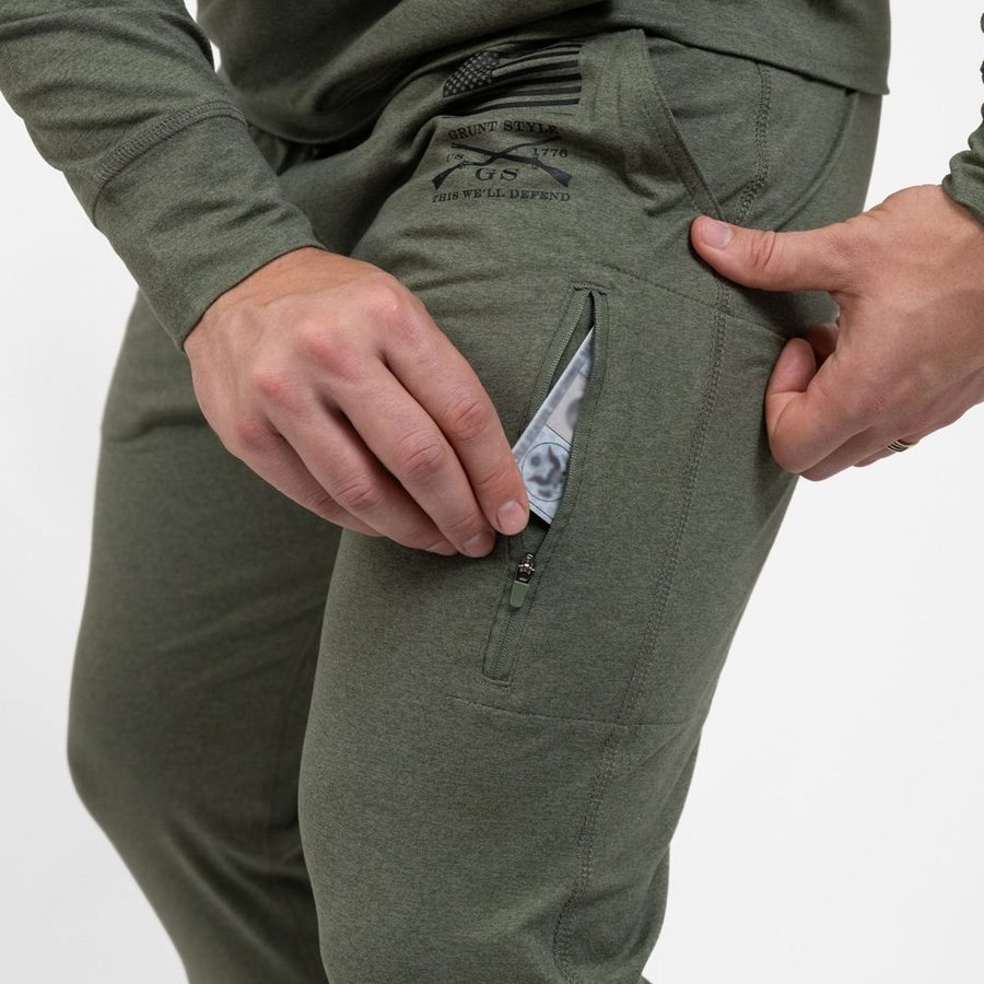 Men's All-Day Jogger - Heather Military Green