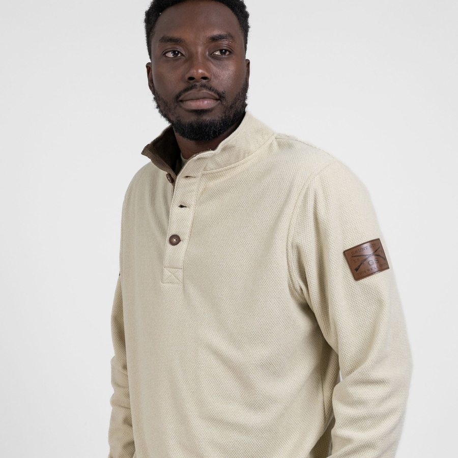 Fleece Henley - Sand