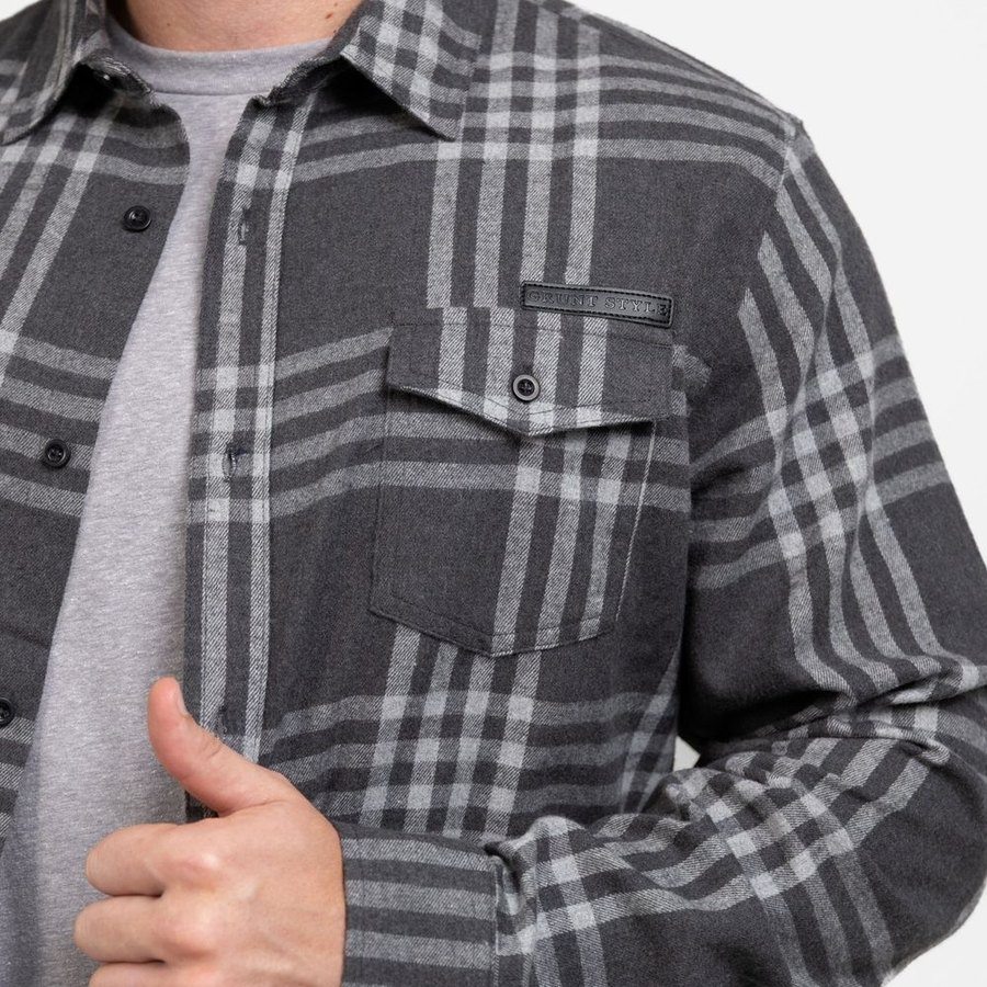 Men's GS Plaid Flannel - Gray