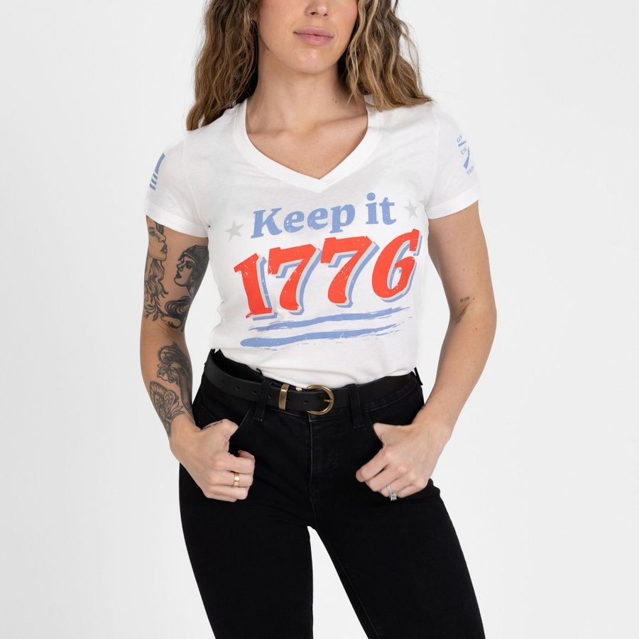 Women's Keep It 1776 V-Neck - White