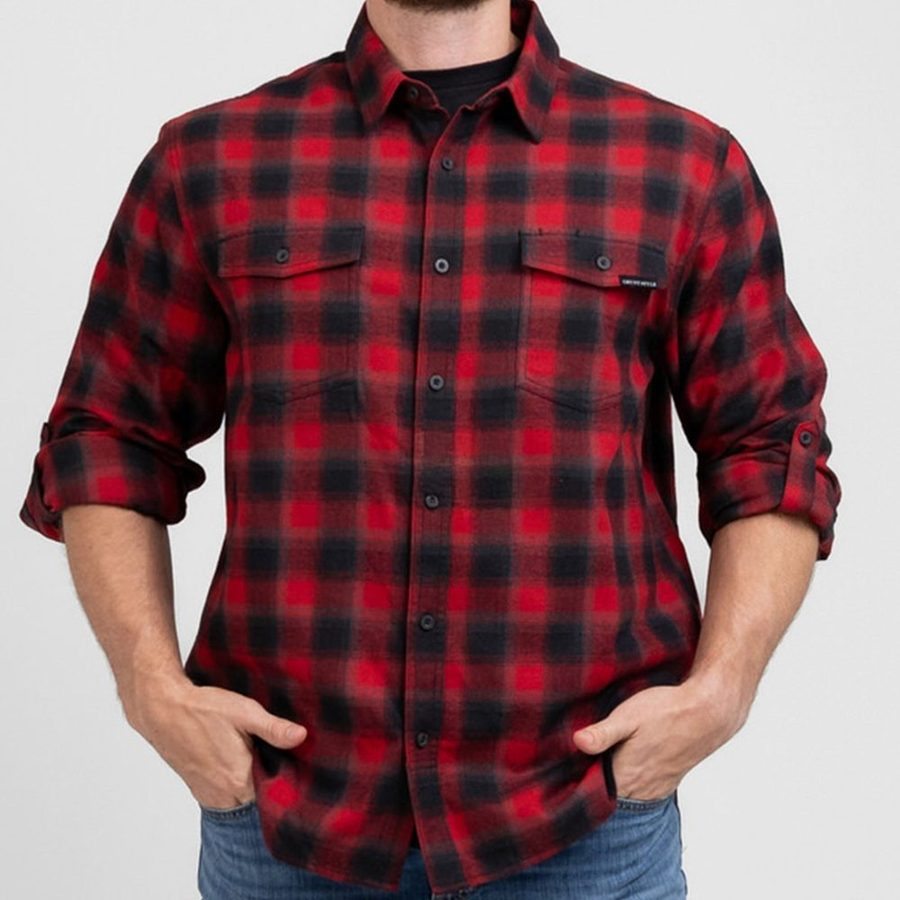 Men's Premium Plaid Flannel - Red