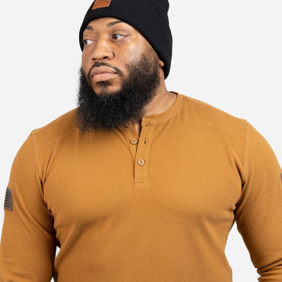 Thermal Henley - Coyote