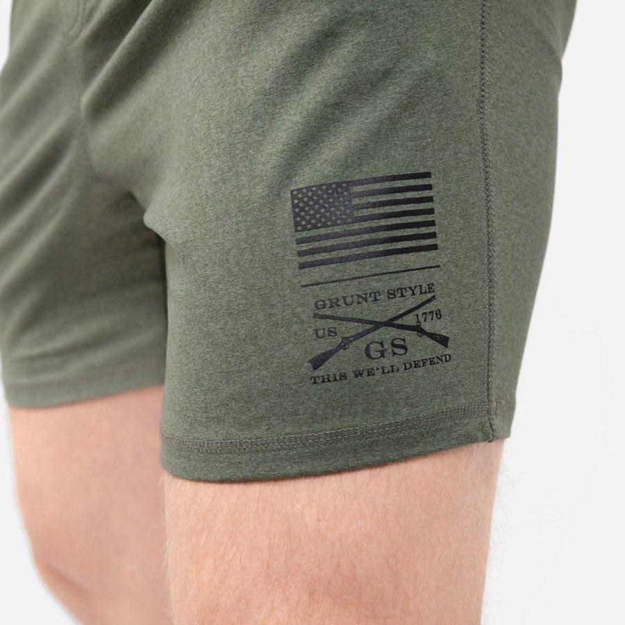 Men's All-Day Short - Heather Military Green