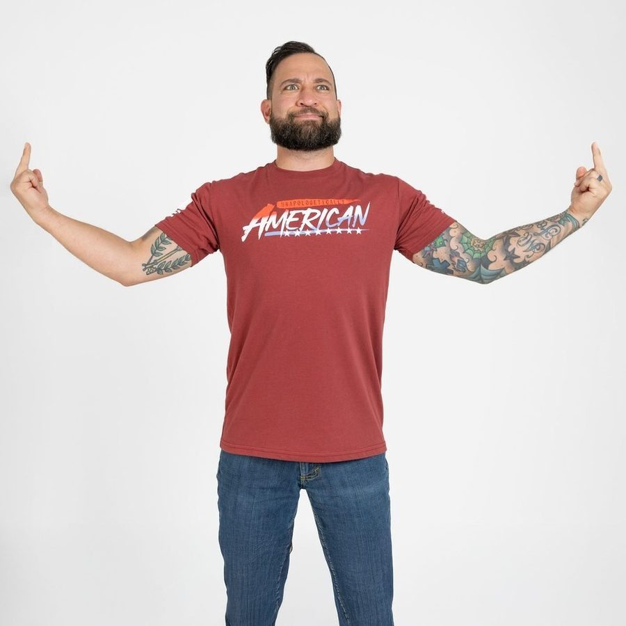 Unapologetically American T-Shirt - Red Plum