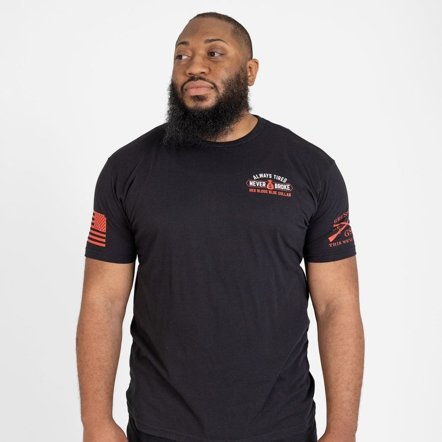 Always Tired Never Broke T-Shirt - Black