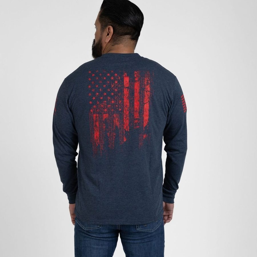 1776 Flag Long Sleeve - Navy