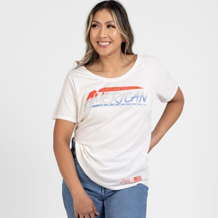 Women's Unapologetically American Slouchy T-Shirt - White