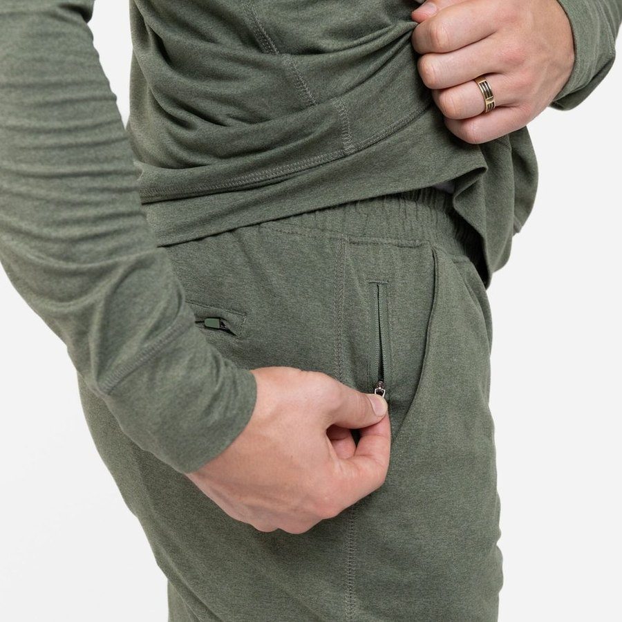 Men's All-Day Short - Heather Military Green