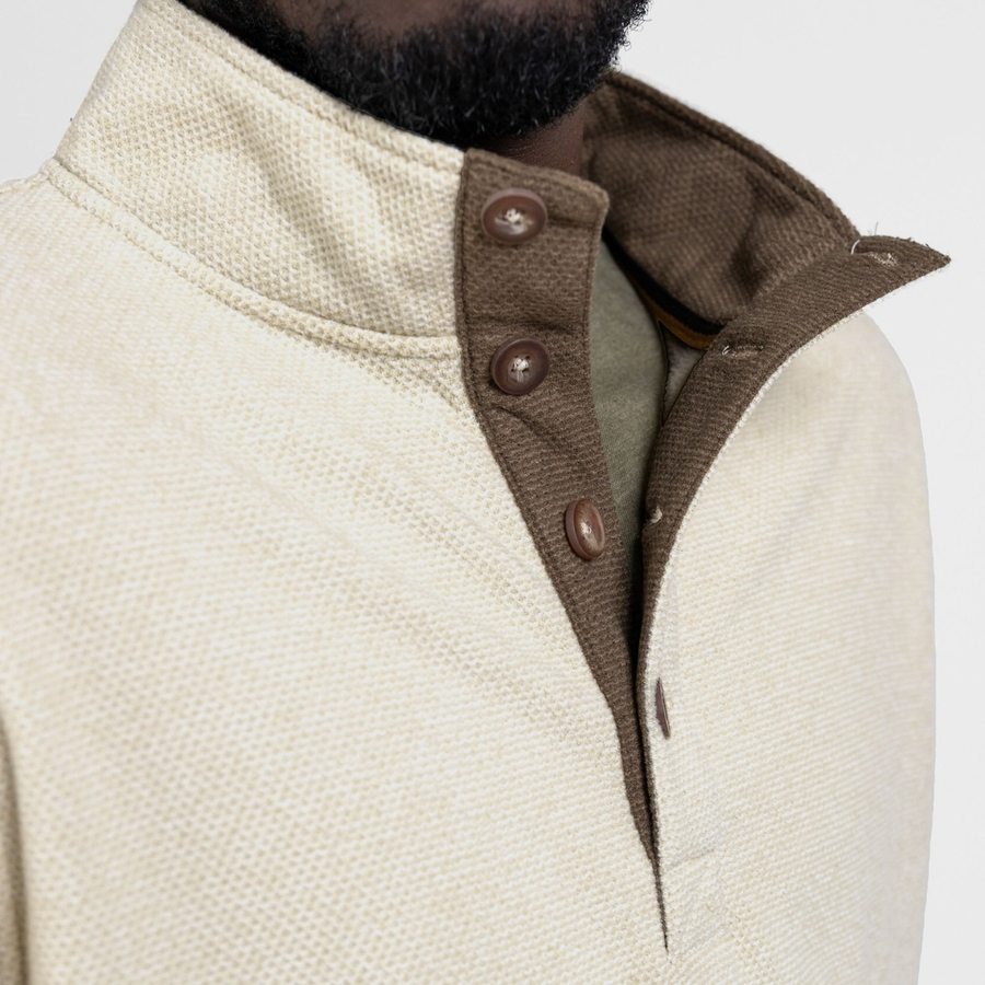 Fleece Henley - Sand
