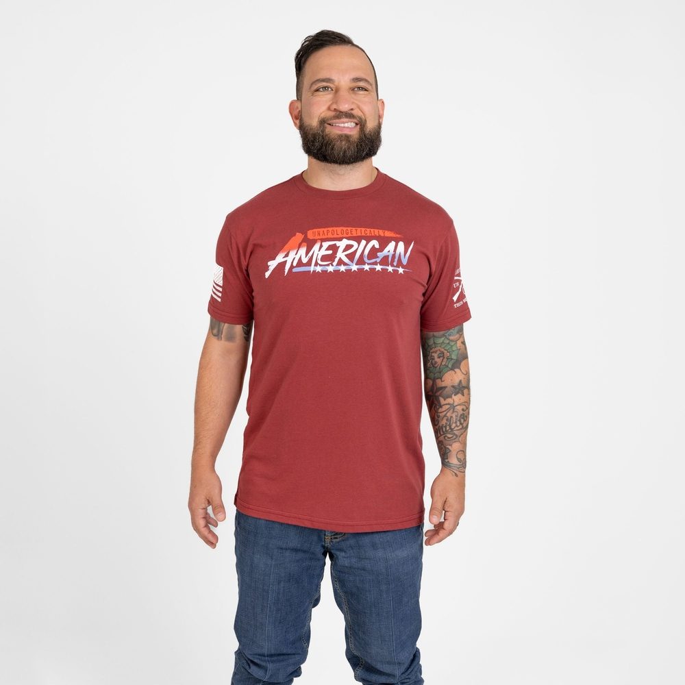 Unapologetically American T-Shirt - Red Plum