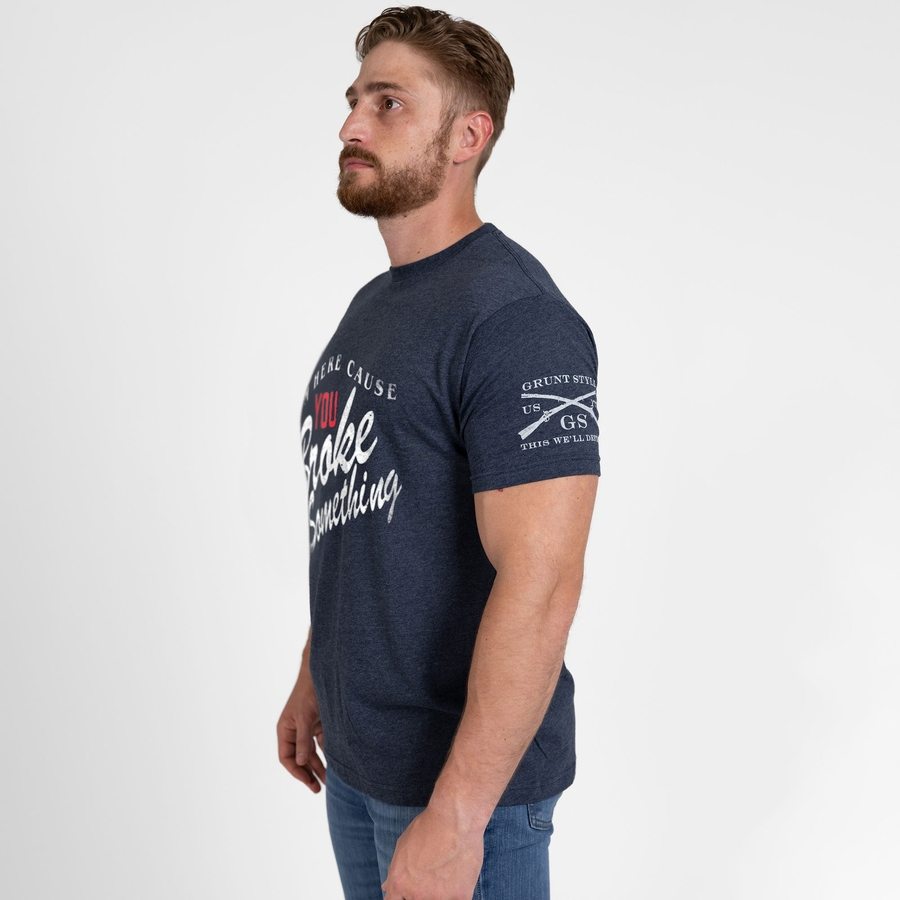 Broke Something T-Shirt - Midnight Navy