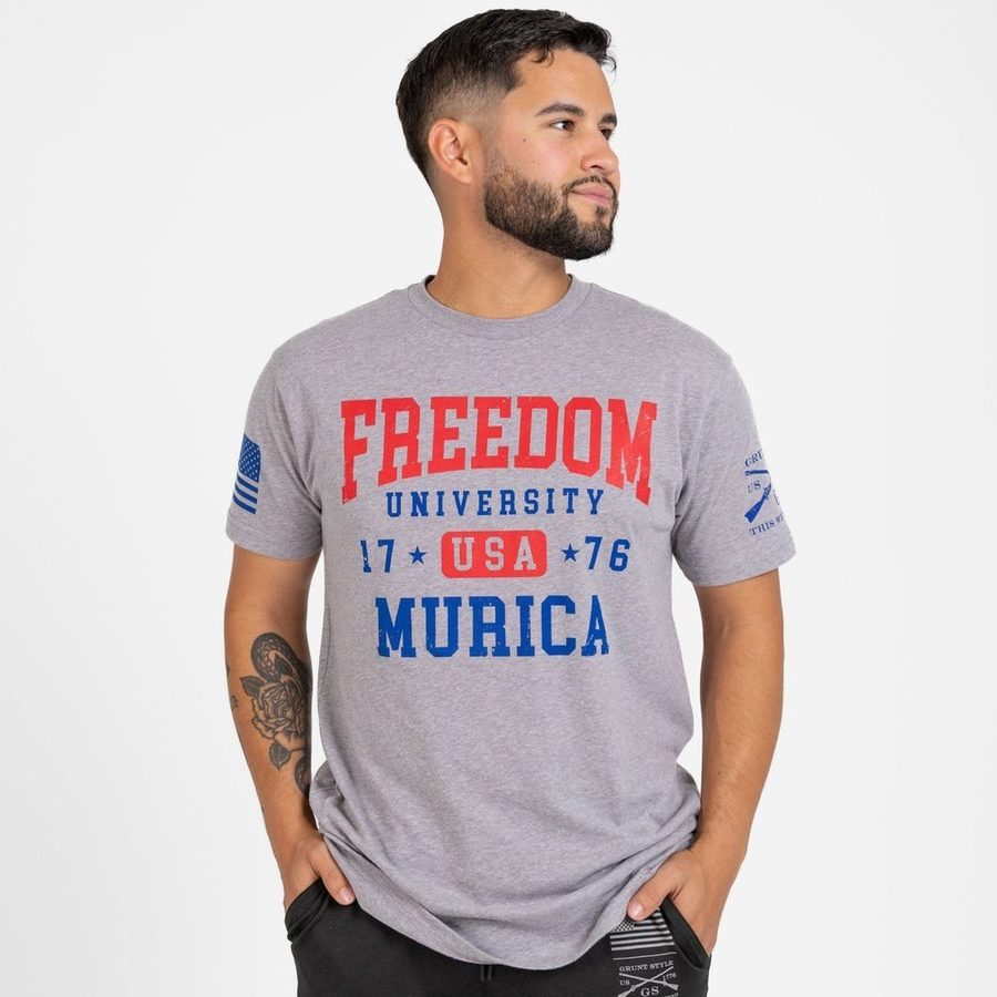 Freedom University T-Shirt - Dark Heather Gray