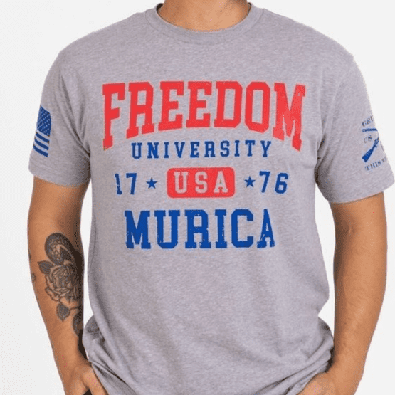 Freedom University T-Shirt - Dark Heather Gray